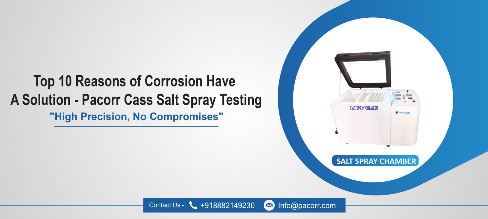 Top 10 Reasons Of Corrosion Have A Solution - Pacorr Cass Salt Spray Testing Top 10 Reasons Of Corrosion Have A Solution - Pacorr Cass Salt Spray Testing