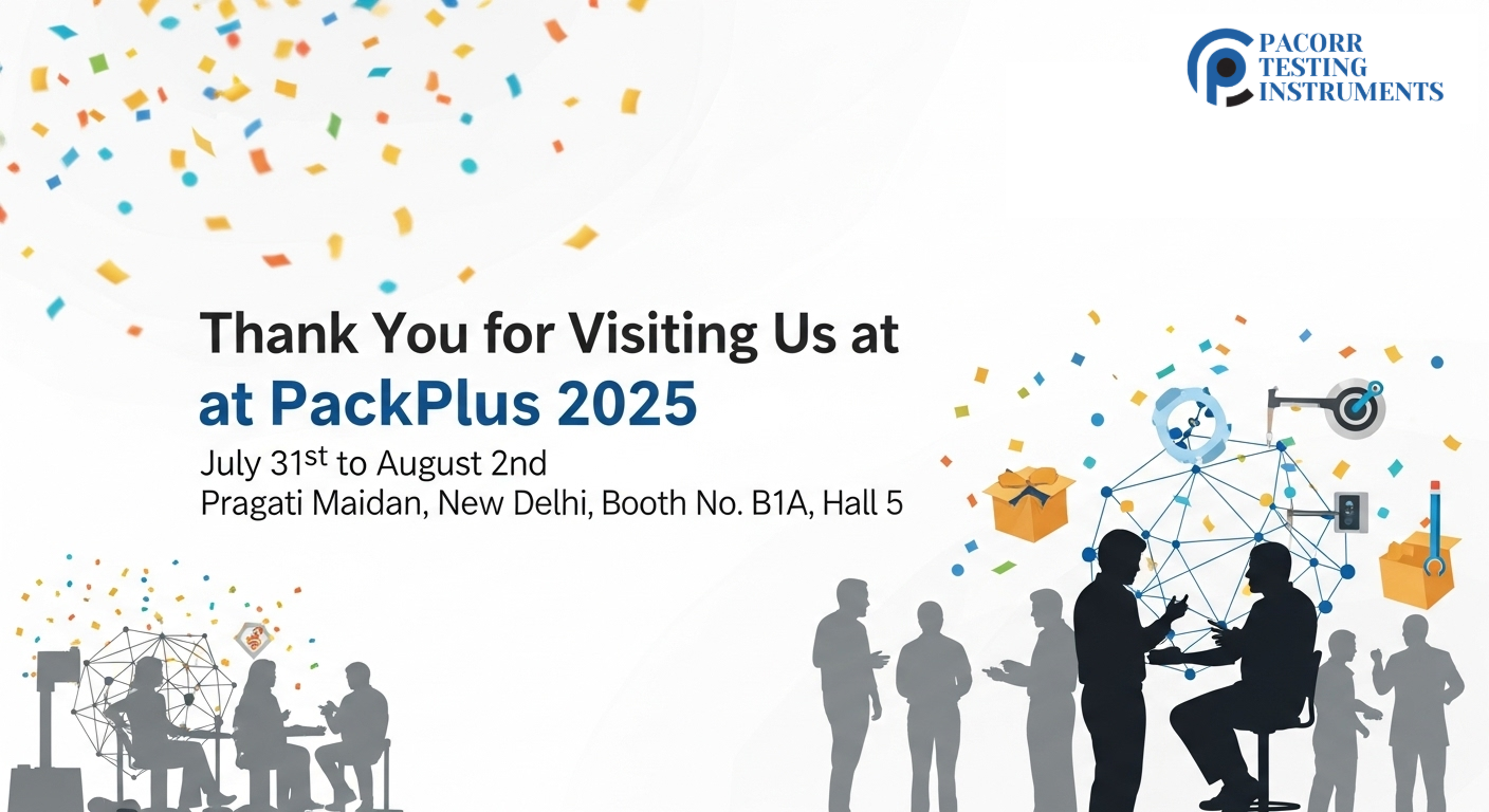 Pacorr at PackPlus 2025 | Packaging Testing Instruments Exhibition Delhi (July 31 – Aug 2, 2025)