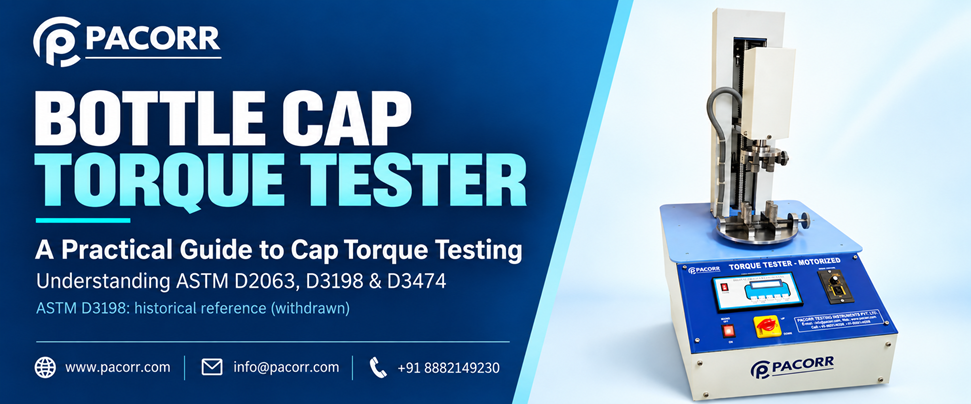 Bottle Cap Torque Tester: Understanding ASTM D2063, D3198 and D3474