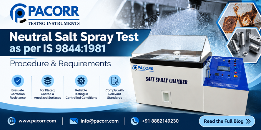 Neutral Salt Spray Test as per IS 9844:1981 - Procedure & Requirements