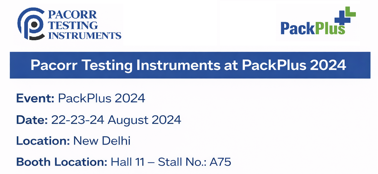Pacorr Testing Instruments Pvt. Ltd. Participating at Pack Plus 2024